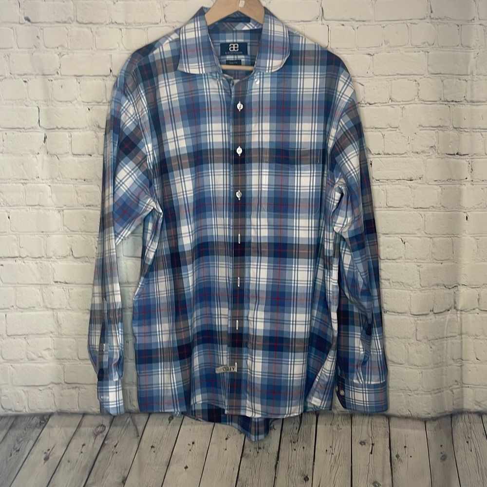 Allen Edmonds Men’s Button Down Long Sleeve Dress Shirt Slim Fit Size‎ xl